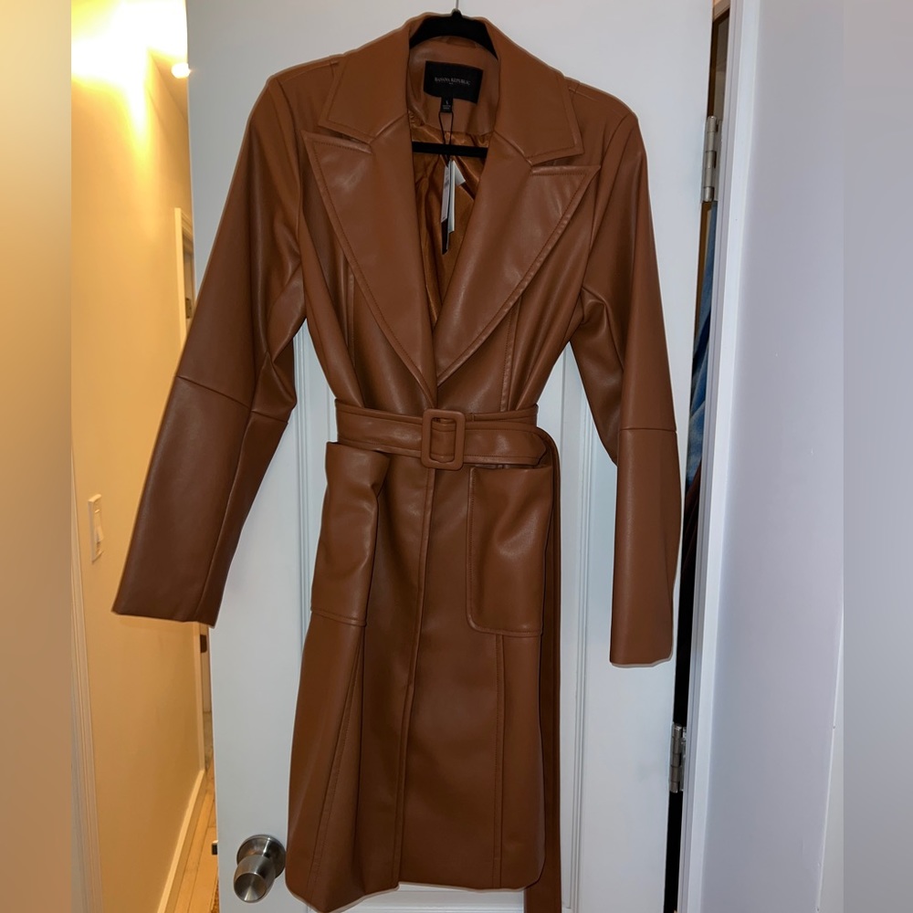 Banana Republic Vegan Leather Trench Coat